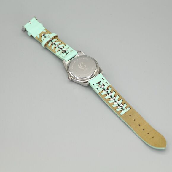 Charming Charlie Womens Watch Light Blue Leather Strap and Chain w New Battery - Picture 8 of 10